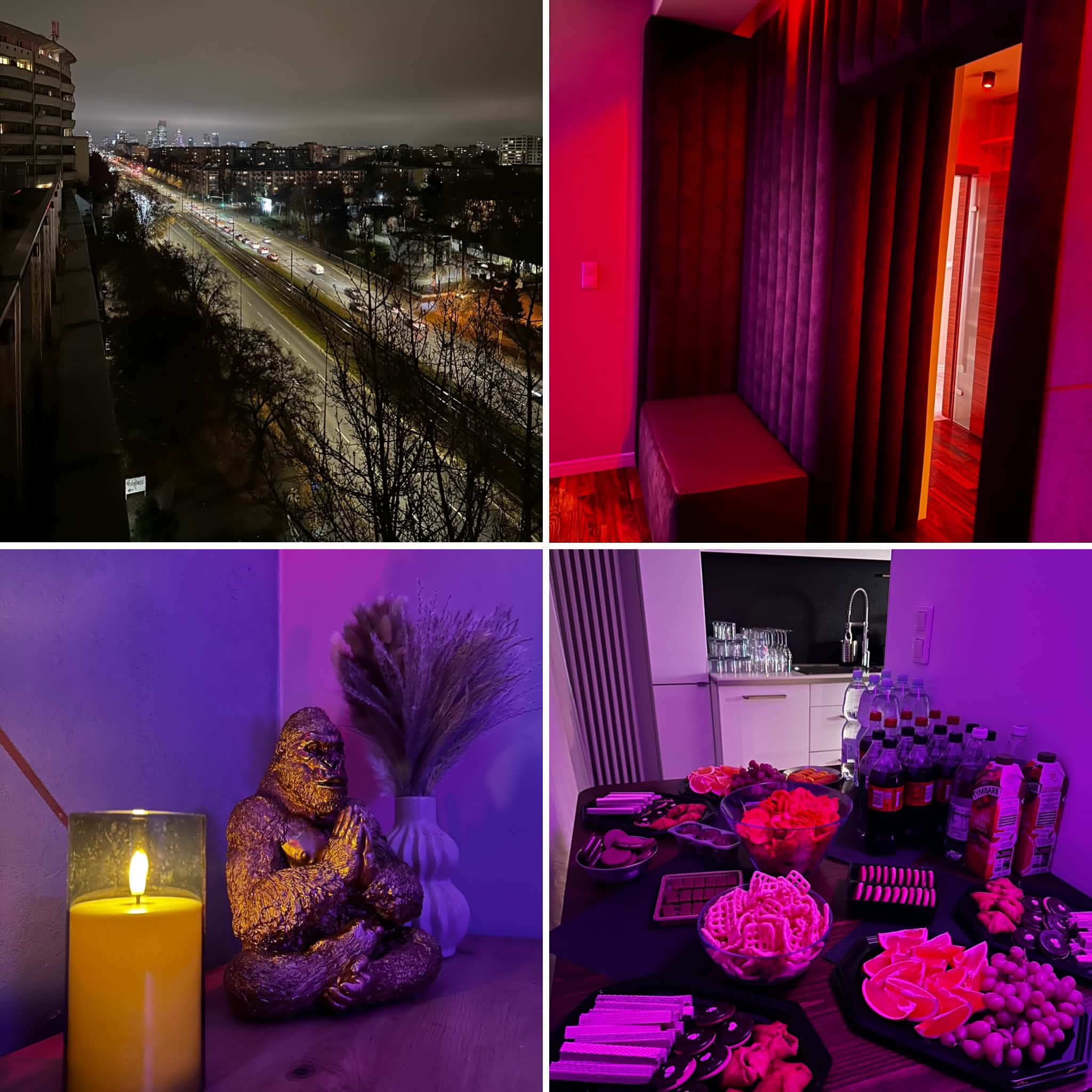 Apartament Warszawa — widok, prysznic, klimat i poczęstunek